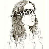 黑白唯美手绘女生卡通头像,微信头像男生女生,q