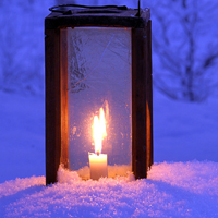 微信风景头像,雪地夜景唯美图片