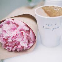咖啡和花朵