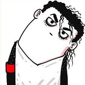 微信很好看的漫画迈克尔杰克逊歪脖子头像