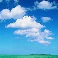 天上白云朵朵的蓝天风景微信头像