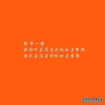 橙色背景纯文字头像